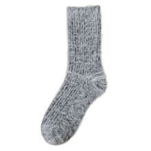 Fashion Women's Pile Socks Solid Color Light Thin Ice Silk Sweat Absorption Middle Length Cool Feel Wearing(Dark Gray#1,Free Size)