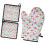 Ofenhandschuhe mit Blumenmuster, 2er-Pack, 19,5 x 30,5 cm 1