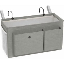 Bedside Hanging Organizer with Metal Frame – Grey