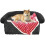 Pluche gebogen hondenmand, medium, 41"x37" 1