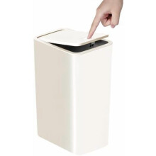Poubelle de salle de bain fine de 10 L avec couvercle à ouverture facile, bac à déchets de 2,6 gallons pour la cuisine, la chambre, le salon et le