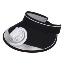 Pălărie de soare acrilică pentru femei cu ventilator încorporat, vizieră încărcată prin USB cu 3 trepte de viteză, ușoară și portabilă