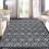 Modern Non-Slip Area Rug 8x10 Black Grey 1