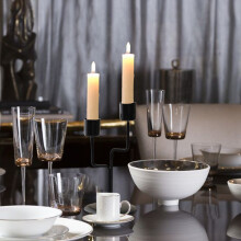 Bougie structurée moderne PRETXORVE avec base stable – Décoration intérieure, centre de table, mariage et cadeau – S'harmonise avec tous les