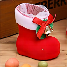 Christmas Candy Boots With Red Shoes Stocking Snacks Christmas Booties For Santa Candy Bag Silverware Christmas Decor Hanging Ornament Christmas Bags