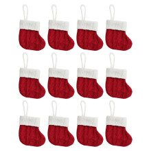 Knitted Christmas Stockings Set of 12