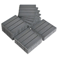 Plastic Deck Tiles Dark Gray 11.8"x11.8" 27-Pack