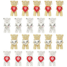 Conjunto de strass para unhas em formato de urso, faça você mesma (20 peças).
