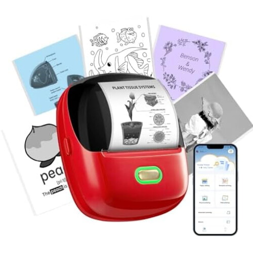 Μίνι εκτυπωτής αυτοκόλλητων Bluetooth PrintPods με 1 ρολό θερμικού χαρτιού – Φορητή