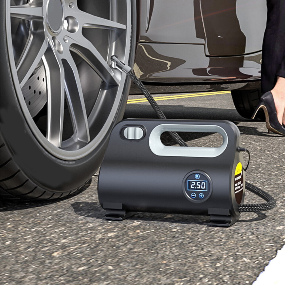 Portable Compressor Tire Inflator 120 Psi Electric Pump For Car Tires, 12V Tire Pump With Digital Pressure Gauge, Led For Car,Bicycle 9329345092329