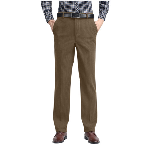 Corduroy herenbroek met hoge taille maat L