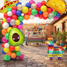 Mexican Fiesta Party Decor Kit – 100 pcs Balloon Arch Set