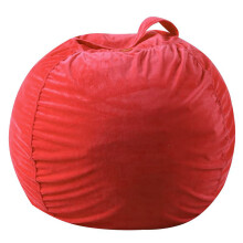 Bespaar op opbergruimte! Effen pluche decoratieve opbergtas, rond en superzacht.