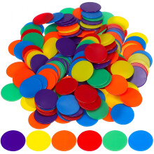 Poker Chips Math Education 180 Pieces 6 Colors 0.71 Inch