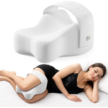 Knee Pillow for Side Sleepers – Memory Foam, Adjustable Strap, Spine Alignment, Sciatica & Joint Relief, Compatible with All Beds