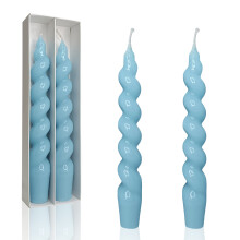 Weiße Spiral-Spitzkerzen, 19 cm (12er-Pack)