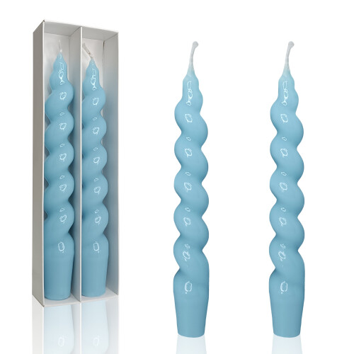 Weiße Spiral-Spitzkerzen, 19 cm (12er-Pack)