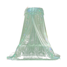 PRETXORVE Mosquito Net for Bed – Princess Round Hoop Sheer Canopy, Dome Tent for Twin/Kid Bed, Crib Compatible