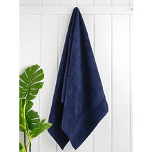Ensemble de 4 serviettes de bain turques extra larges et douces en coton 100 %, bleu marine