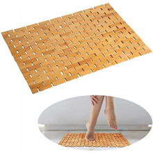 Tappetino da bagno in bambù 16x24 pollici antiscivolo e impermeabile