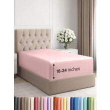 Wit hoeslaken voor kingsize bed met diepe hoeken (18-24 inch)