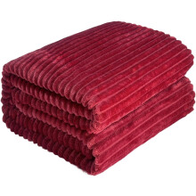 Double-Sided Throw Blanket 70x80 in Faux Fur & Flannel