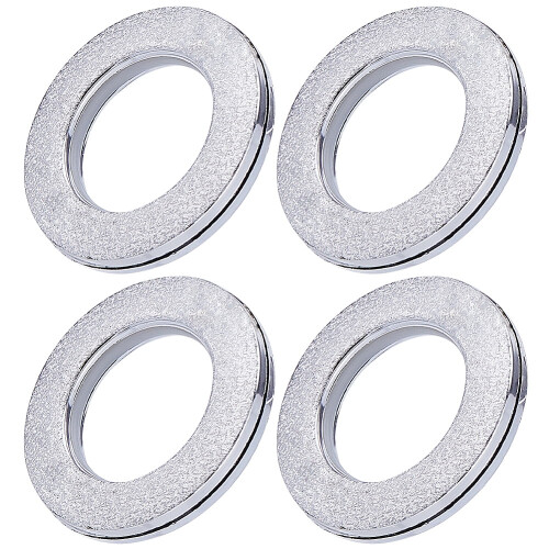 Conjunto de 8 ilhós de plástico para cortina, estilo romano, com diâmetro interno de 4,5 cm (1,77 polegadas), ideais para varões de portas e