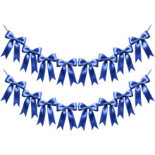 Pre-Strung Bow Garland, Polyester, 2m x 8 Bows