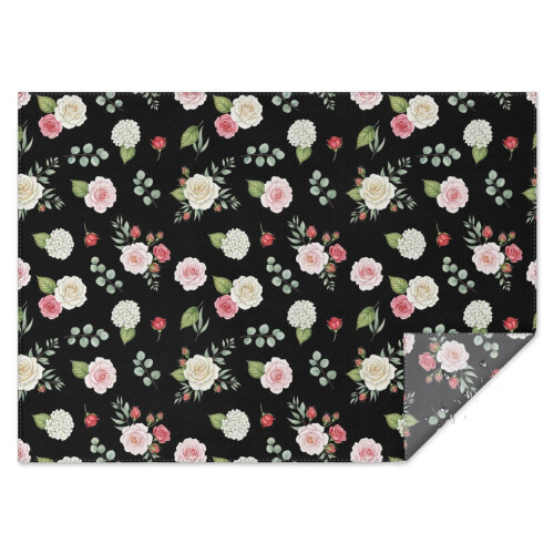 Floral Polyester Rectangle Tablecloth 60x84 in