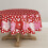 Valentine's Day Tablecloth 60x60 Inch Round Red Polyester 1