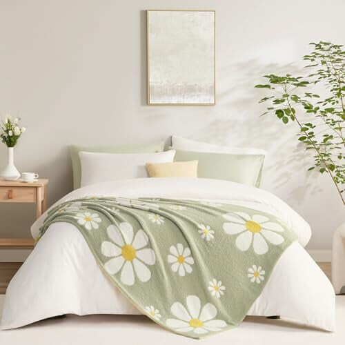 Ribbed Knitted Throw Blanket 50x60 in