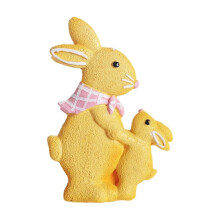 Oster-Lebkuchenhase aus Kunstharz, Hängeanhänger für Frühlingsdeko, Baum/Kranz, niedliche Figur mit Schleife – passend zu Osterthemen
