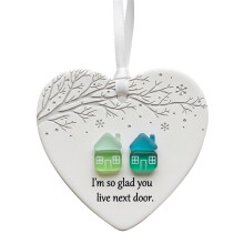 Sea Glass Heart Friendship Ornament