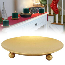 Piatti portacandele a colonna in ferro – Vassoi decorativi rotondi da 10,9 cm per candele, matrimoni e decorazioni per la casa