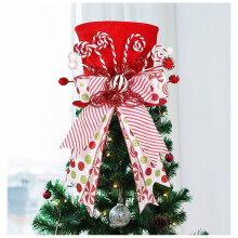 Christmas Tree Topper Hat with Candy Star Bow