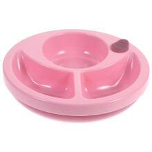 Ciotola per neonati con ventosa, dal grazioso design rosa, con tre scomparti isolati, ideale per i più piccoli. 1 pezzo.