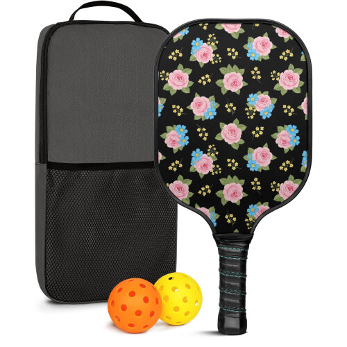Σετ ρακέτες Pickleball με 2 μπάλες και τσάντα – Ρακέτες από fiberglass με λουλούδια,
