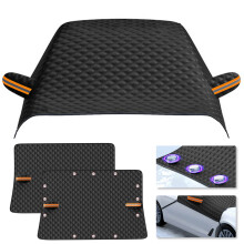2026 Black Car Snow Shield, Front Windshield, Sunshade, Glass Sunshade, Thickened Magnetic Snow Cover, Freezing Half Cover, Car Coat