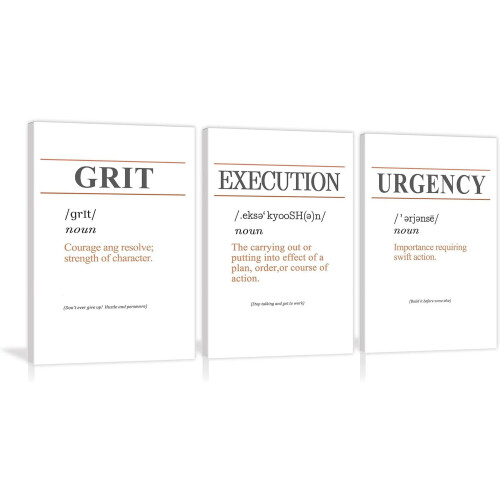 Motivational Canvas Wall Art – 3-Panel 30x40cm Set