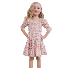 Girl Summer Clothes Size 10-12 Short Casual Sleeve Outfits Backless Floral Baby Girls Summer Ruffle Clothes Dress Dresses Kids Girls Dress&Skirt