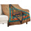 Southwest abstract throw blanket red brown 40x50 inch 1
