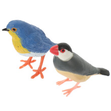 KALLORY Pájaro falso de plástico para manualidades, 2 piezas, adorno de pájaro de simulación de paisaje