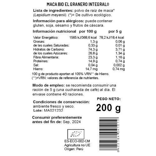 MACA BIO, 200 g 2