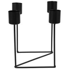 Vintage Black Iron Candle Holder 15 cm