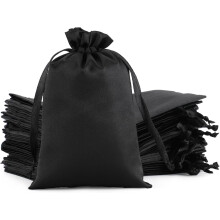 Lot de 30 sacs cadeaux en satin à cordon de serrage (7,6 x 10,2 cm) pour Noël, mariage, anniversaire, naissance, bijoux – Convient aux petites
