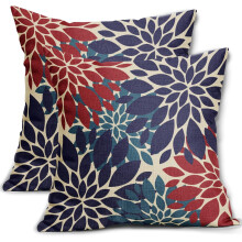 Patriottische dahlia-kussenhoezen 18x18 inch, set van 2