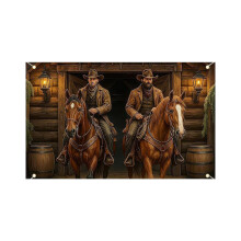 Western Cowboy Retro Backdrop Banner 400x180cm