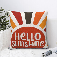 Hallo Sunshine Sierkussenhoezen Bank Rustieke Woondecoratie voor Woonkamer Slaapkamer Bed Kussen Buiten 18"X18"
