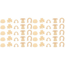 100pcs Unfinished Wooden Shamrock Ornaments
