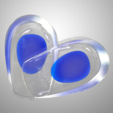 Blue Silicone Heel Pads for Shoe Use Premium Comfort Removable Design Shock Absorbing 1 Pair Small